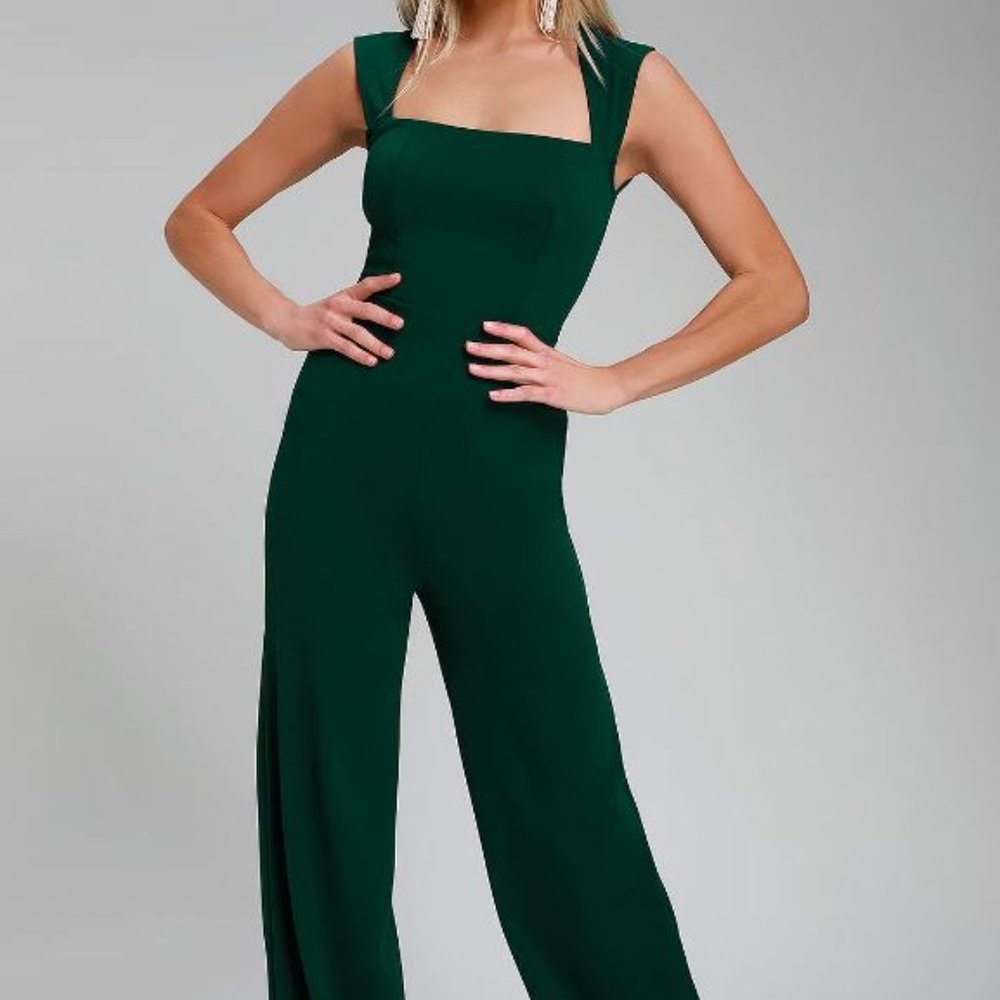 Lulu's Emerald Green Jumpsuit